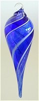 Dichroic Teardrop Blueberry Christmas Ornament